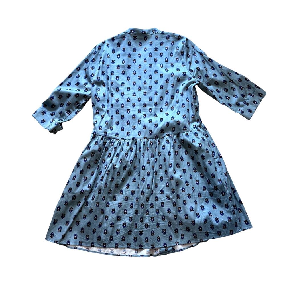 Tuckernuck Slate Blue Half Drop Royal Shirt Dress Size Large - Picture 3 of 7